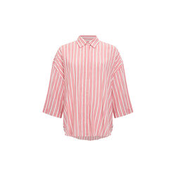 CHERYL LINEN BLEND SHIRT, watermelon red stripe, French Connection