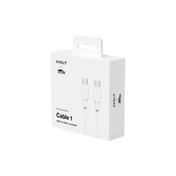 Cabel 1 USB-C to USB-C, opal white, Avolt