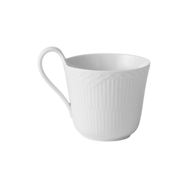 Hvit Riflet halvblonde kopp med hank Hvit Riflet halvblonde kopp med hank, Royal Copenhagen
