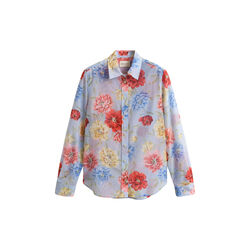 REG FLORAL PRINT CTN SILK LS SHIRT, light blue, Gant