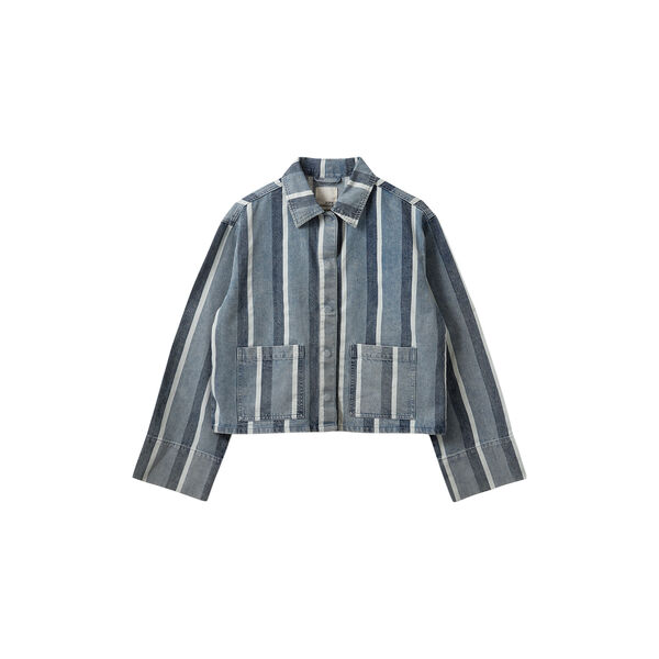 TAZASW STRIPED DENIM JACKET, 5127 blue&white denim stripe, Sofie Schnoor