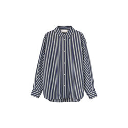Coastal Shirt, dark navy white pinstripe, FWSS
