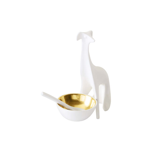 Greyhound Salt & pepperskål, hvit, Jonathan Adler