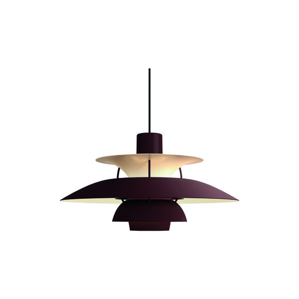 PH 5 Monochrome Pendant, monochrome burgundy, Louis Poulsen