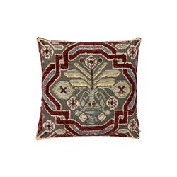 Astrid geometric pute 50x50, burgundy/green, Kitty Sablu