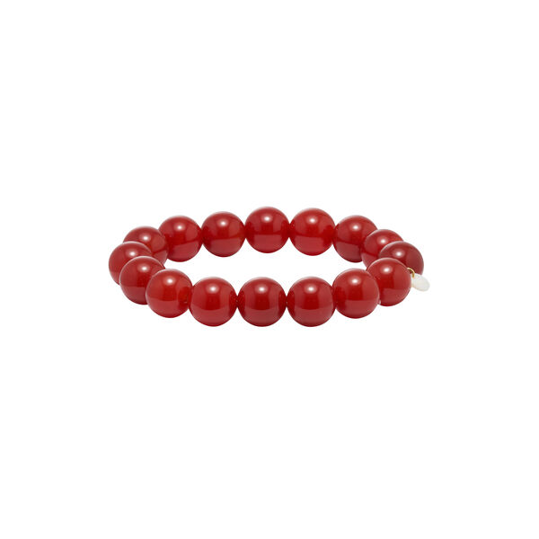 Chunky Red Jade Stretch armb&aring;nd, So&iuml;