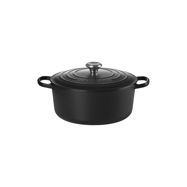 Signature st&oslash;pejern rund gryte &Oslash; 28 cm, matte black, Le Creuset