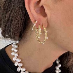 Gloria Small &oslash;reringer, pearl, Nuni Copenhagen