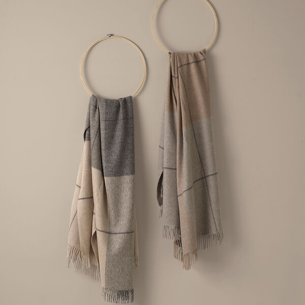 Blocks pledd, camel, ELVANG