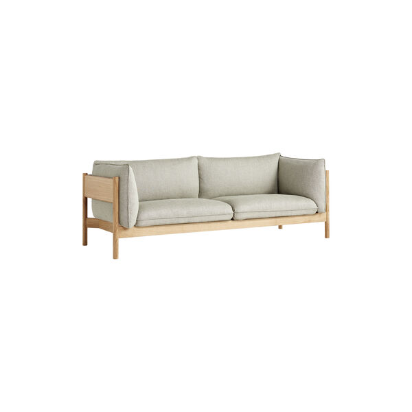 Arbour Eco 3 seter sofa, re-wool 408/eik Arbour Eco 3 seter sofa, re-wool 408/eik, HAY