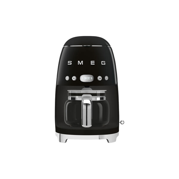 Retro filterkaffetrakter, skinnende svart, Smeg
