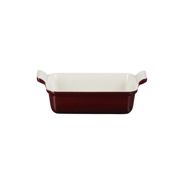 Heritage rektangul&aelig;rt fat 19 cm, garnet, Le Creuset