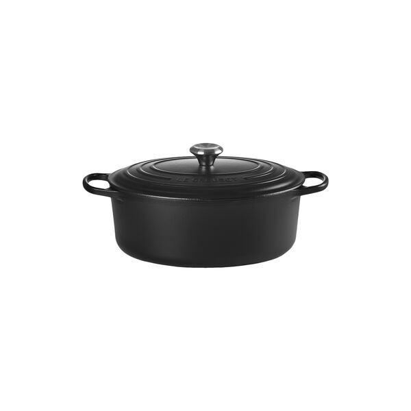 Signature st&oslash;pejern oval gryte &Oslash; 31 cm, matte black, Le Creuset