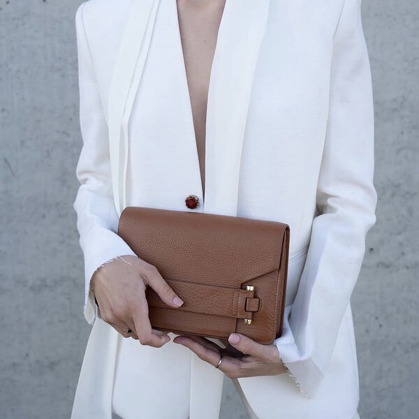 Jolie Grande Crossbody Bag, cognac, Naledi Copenhagen