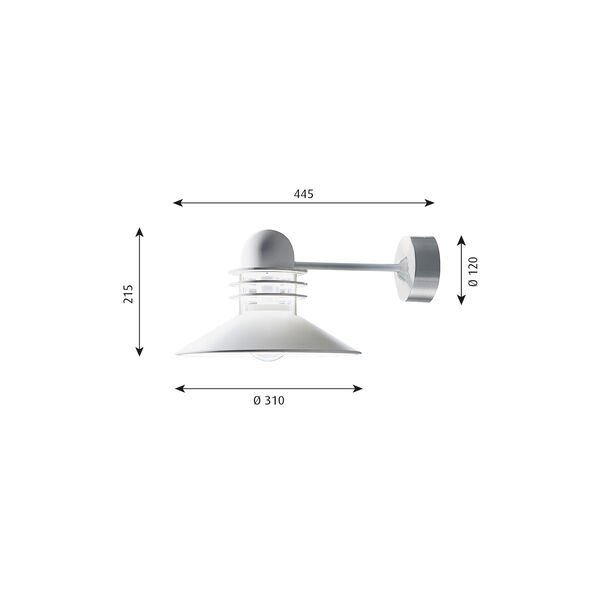 Nyhavn Outdoor Wall Lamps, white Nyhavn Outdoor Wall Lamps, white, Louis Poulsen