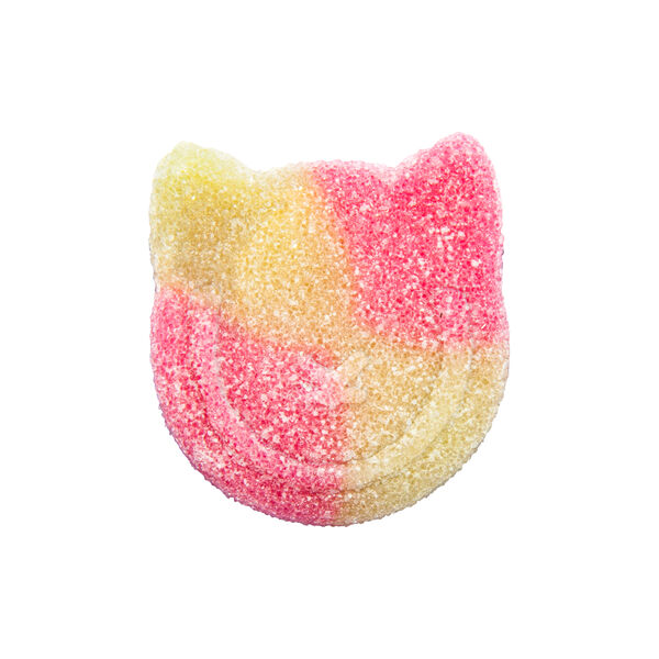 Sour Watermelon gelefigur, grønn/hvit, Candy Kittens
