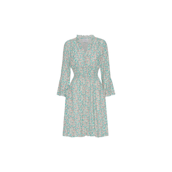 Sally Short Dress, turquoise multiflower, Americandreams