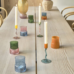 Styles Telysholder, blå/rose, Villa Collection