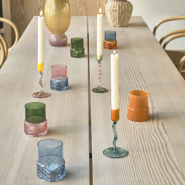 Styles Telysholder, blå/rose, Villa Collection