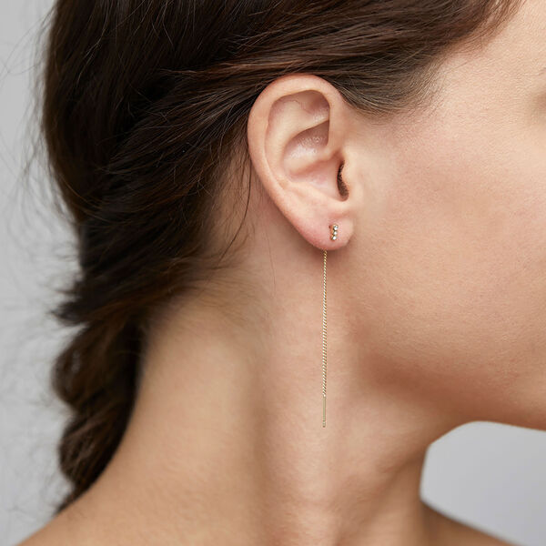 TITIANA Crystal &oslash;reringer, gullbelagt, Pilgrim