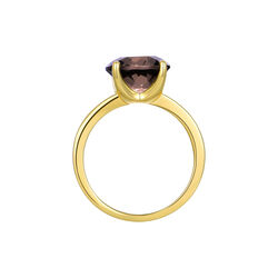 Selene Prong Ring, gold/smokey quartz, Nila Noor