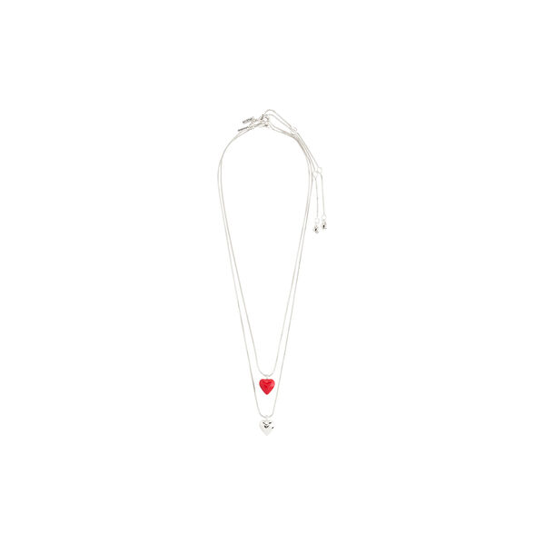 MAEVE halskjede 2 set, s&oslash;lvbelagt, Pilgrim