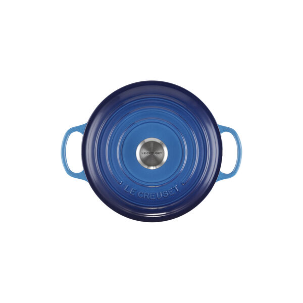 Signature st&oslash;pejern rund gryte &Oslash; 20 cm, azure blue, Le Creuset