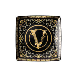Bowl 12 cm square flat, virtus gala black, Rosenthal x Versace