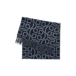 G Patterned ull skjerf, blue, Gant