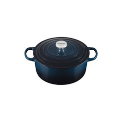 Signature st&oslash;pejern rund gryte &Oslash; 26 cm, nuit, Le Creuset