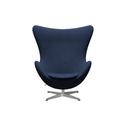 Egg&trade; 3316 loungestol, Christianshavn 1155 dark blue/satin brushed aluminium, Fritz Hansen