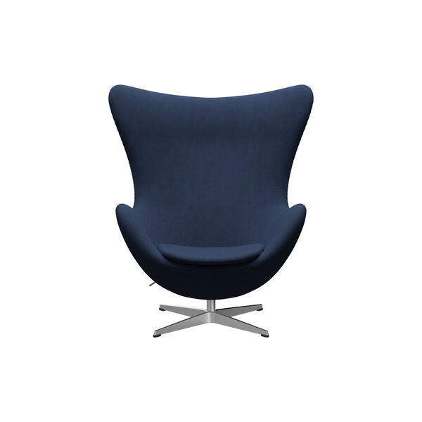 Egg&trade; 3316 loungestol, Christianshavn 1155 dark blue/satin brushed aluminium, Fritz Hansen