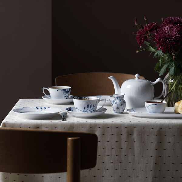 Musselmalt Riflet fløtekanne, Royal Copenhagen