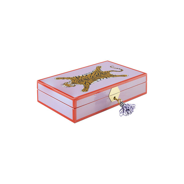 Tiger Lacquer Smykkeskrin, lavender, Jonathan Adler