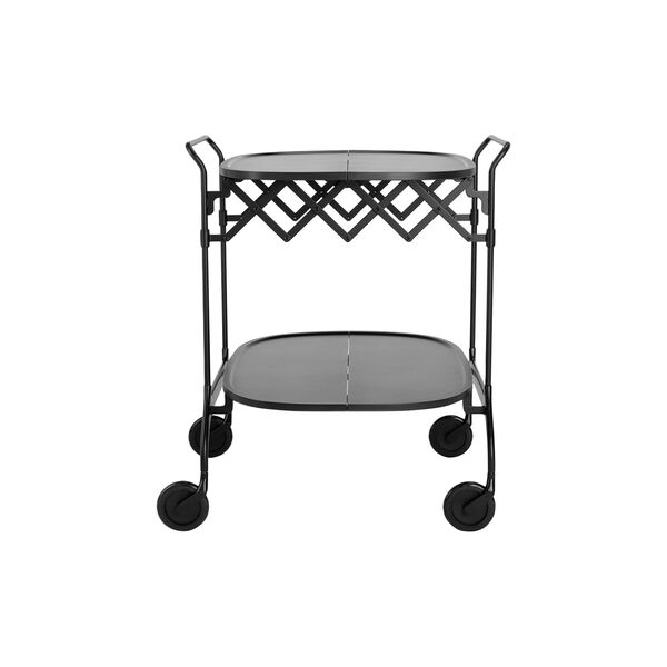 GASTONE vogn, black mat, Kartell