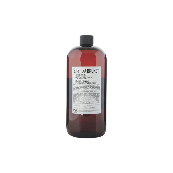 No. 104 Refill h&aring;nd- og kroppsvask, bergamot/patchouli, L:a Bruket