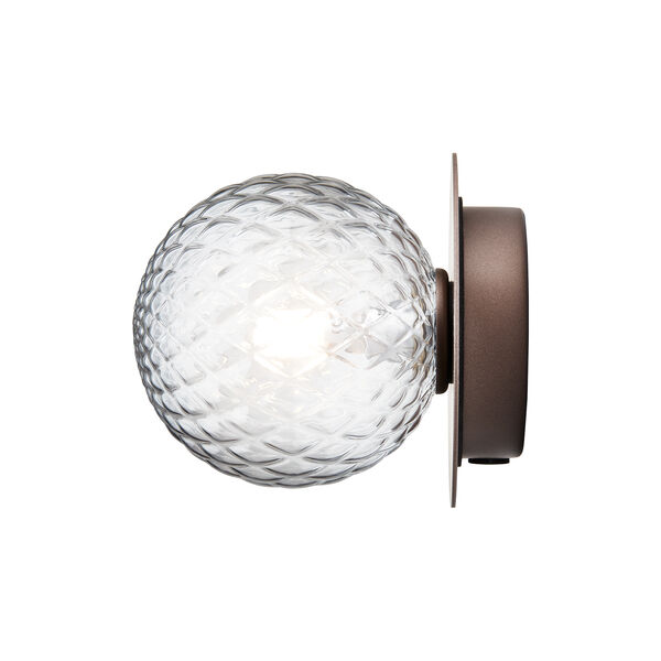 Liila 1 Small Wall Lamp, dark bronze/optic clear, Nuura