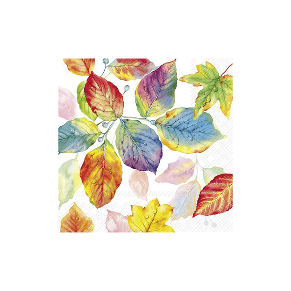 Lunsjserviett, fargerike blader, Vinding