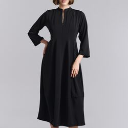 Sakura stretch dress with collar, black, BITTE KAI RAND