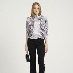 AronaGZ P bluse, svart/hvit dyr, Gestuz