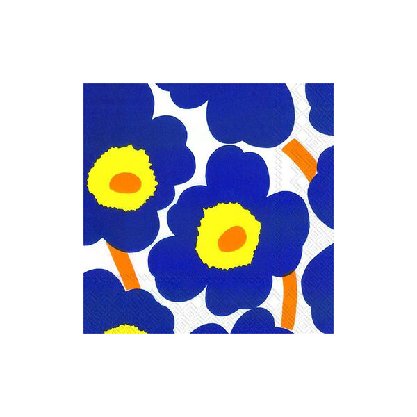 Lunsjserviett Marimekko Unikko, bl&aring;gul, Vinding
