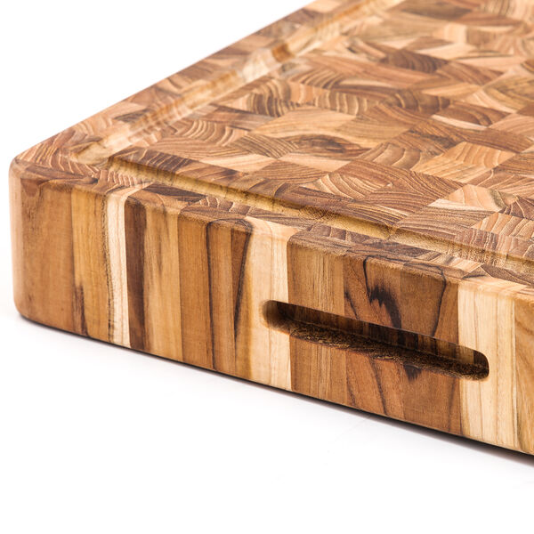 BUTCHER BLOCK skjærebrett med saftspor ekstra tykt, TeakHaus