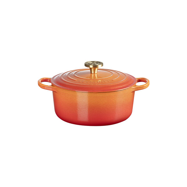 Rund st&oslash;&aring;ejern Jubileumsgryte &Oslash; 24 cm, flamme dor&eacute;e, Le Creuset