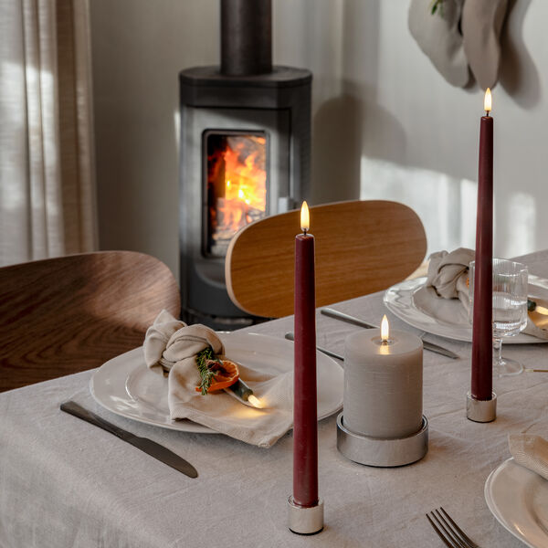 LED slim taper lys 2-pk, wine red, Uyuni Lighting