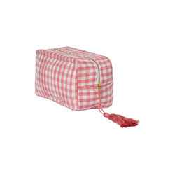 Cosmetic Bag, pink small checks, byTiMo