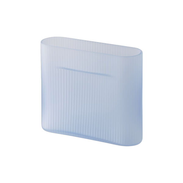 Ridge Vase, light blue/frosted glass, Muuto