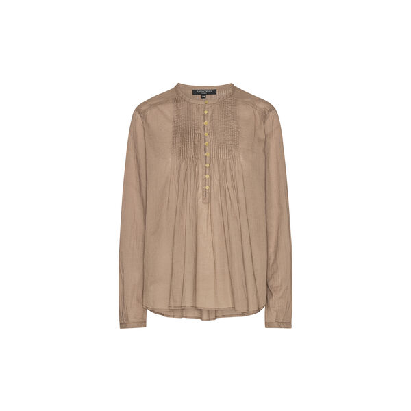 Long Sleeved Shirt, greige, Ilse Jacobsen Hornb&aelig;k