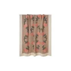 Fane pledd - kort ull, rosa/beige, Frati Home