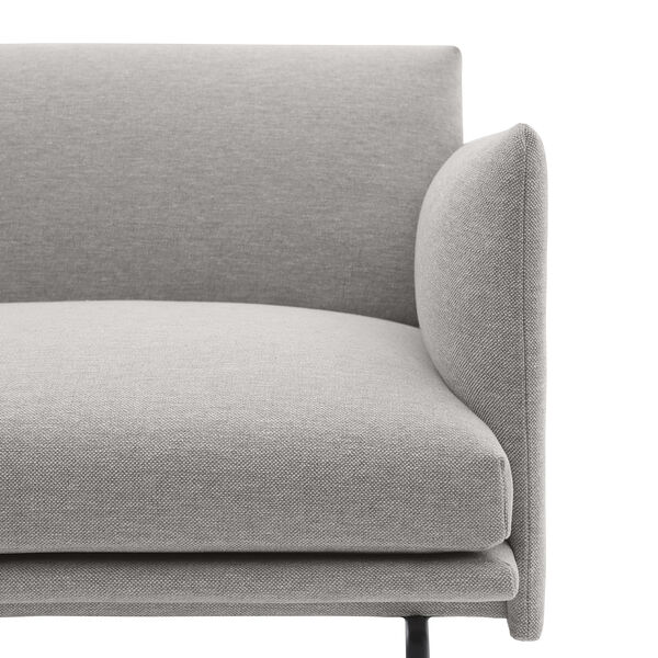 Outline Sofa 3-seter, leire/svart Outline Sofa 3-seter, leire/svart, Muuto