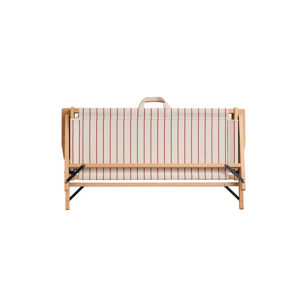 Outdoor Market Folding Sofa, beige with red stripe, HAY